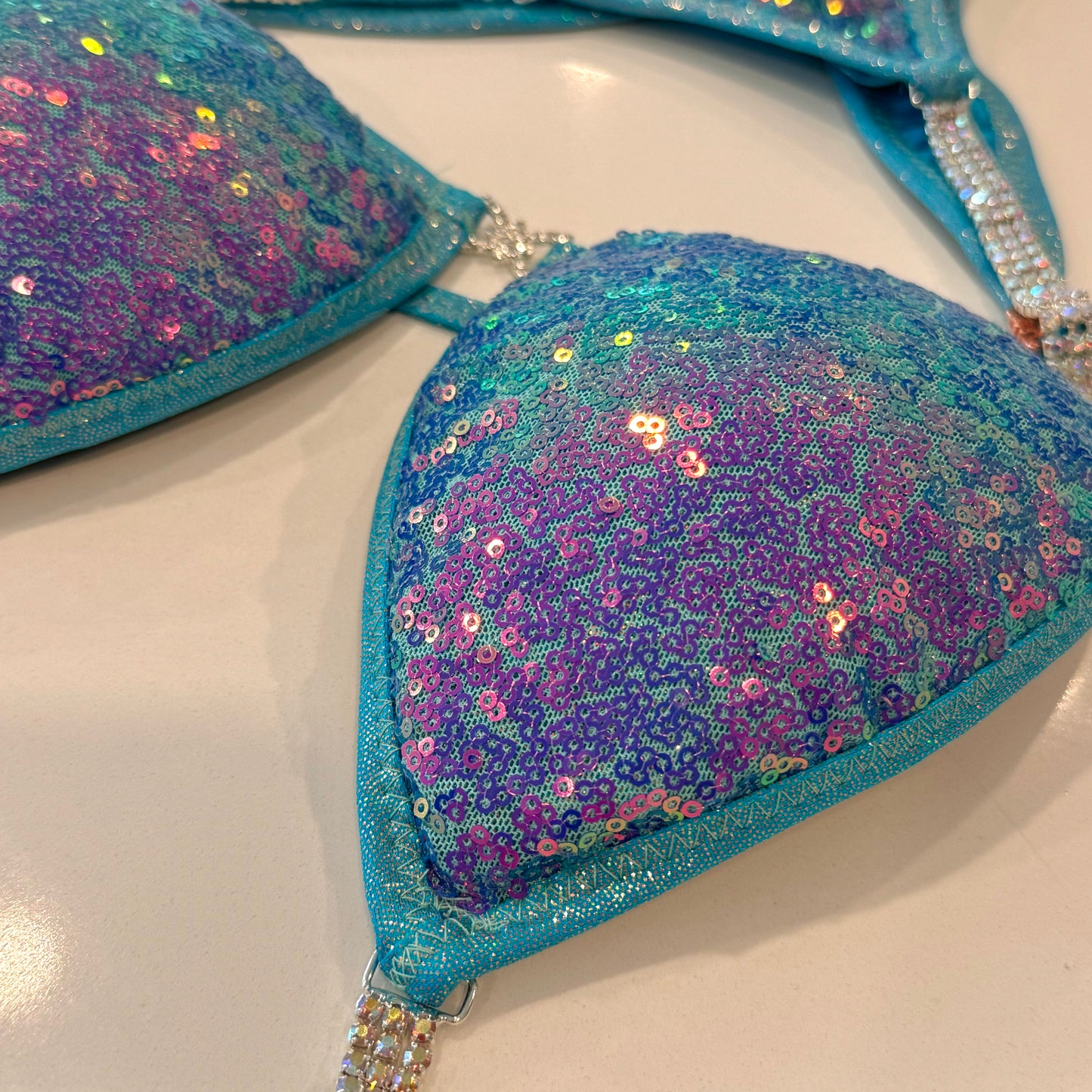 Aqua Sequin Suit