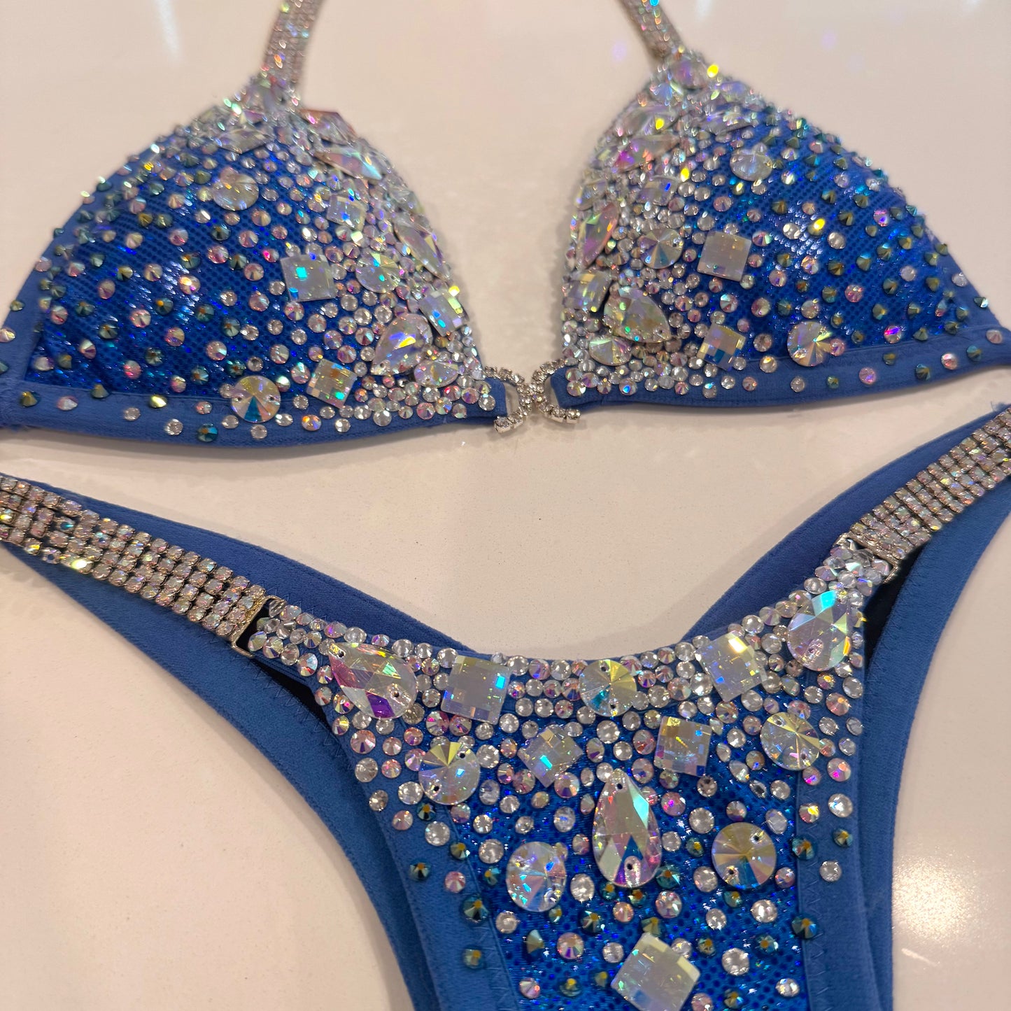 Blue Jeweled Goddess Suit