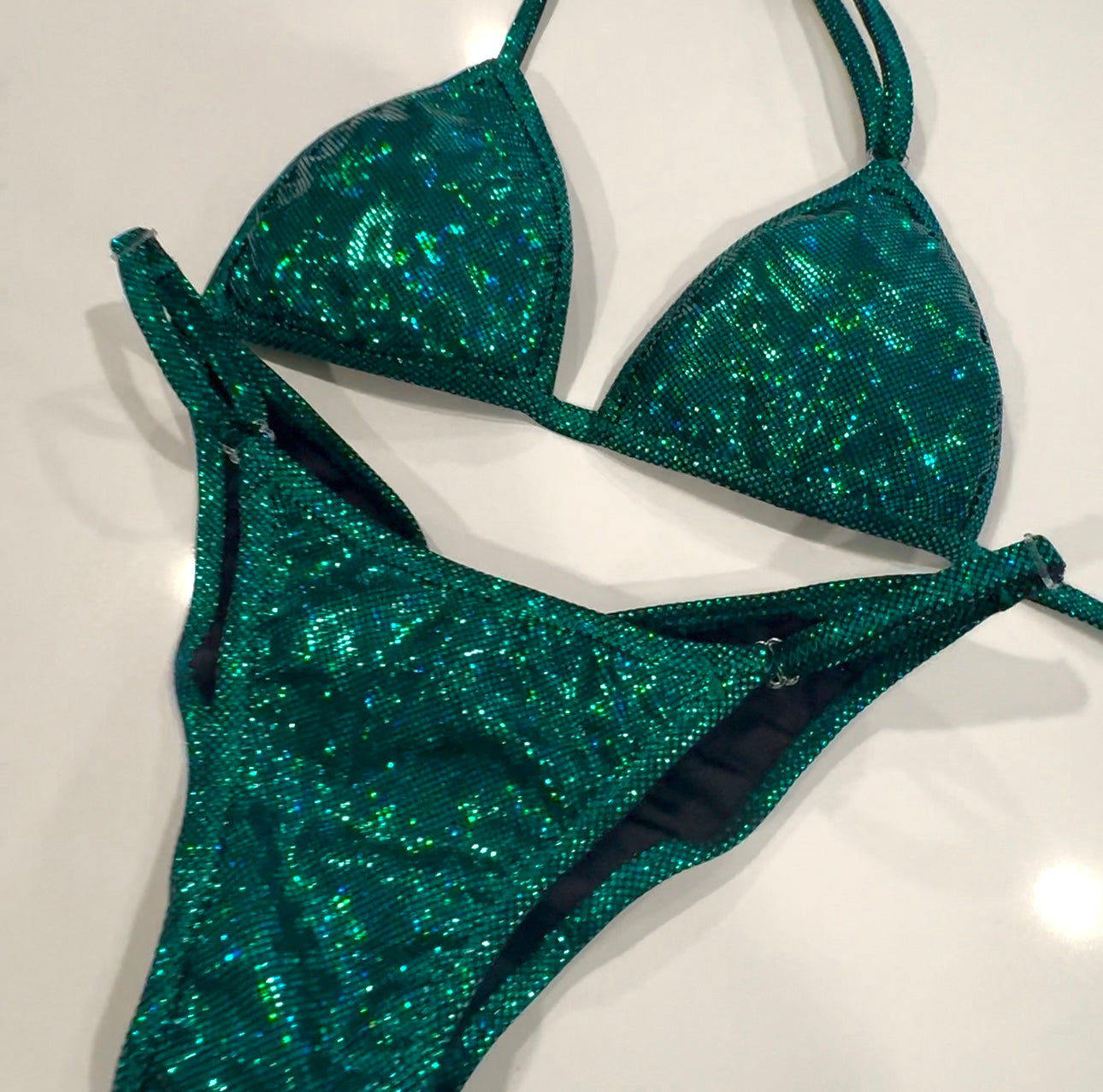 Emerald Green Hologram Fit Model Bikini Denver, Colorado
