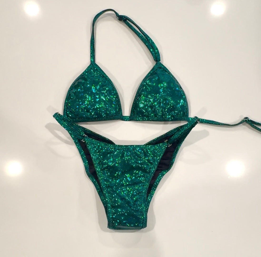 Emerald Green Hologram Fit Model Bikini Denver, Colorado