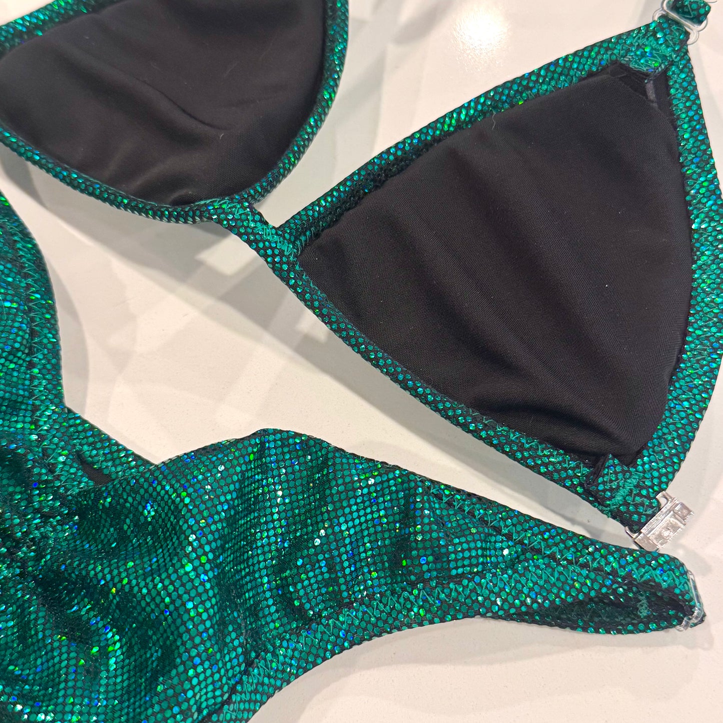 Emerald Green Hologram Fit Model Bikini Denver, Colorado