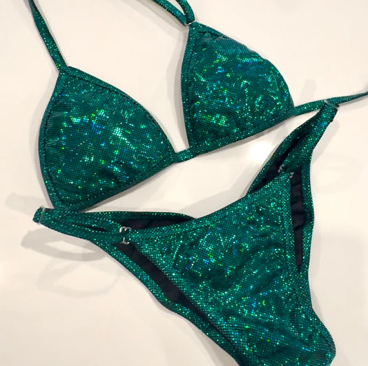 Emerald Green Hologram Fit Model Bikini Denver, Colorado