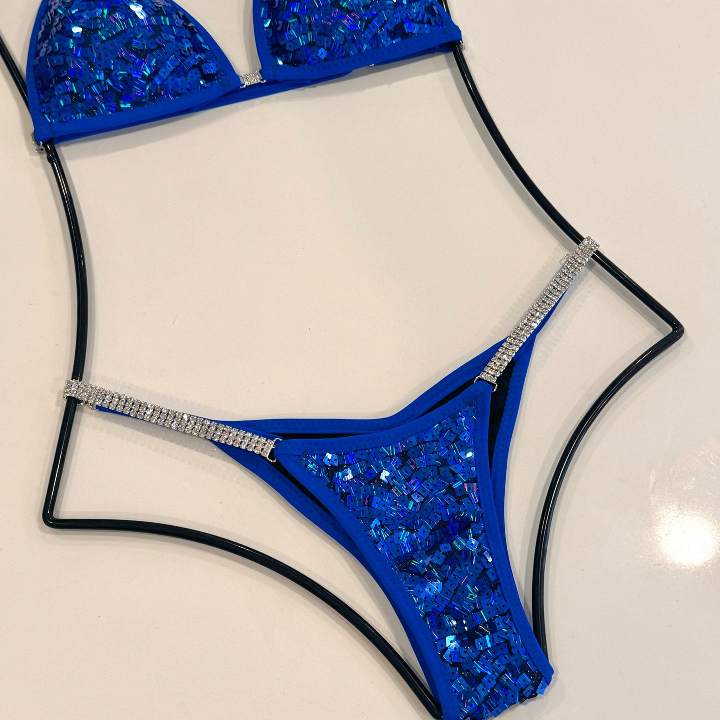 Royal Blue Square Sequin Suit